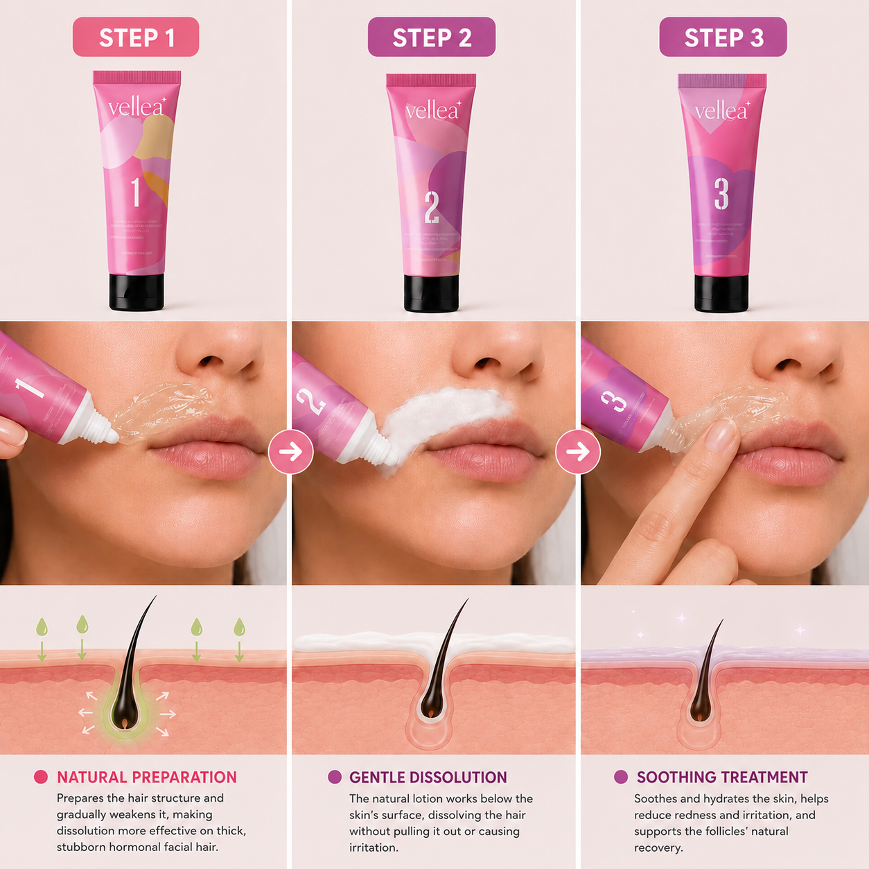 Vellea 3-step routine